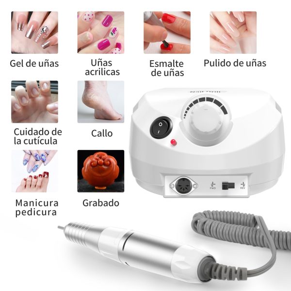 Torno para Uñas AISEELY, Lima Eléctrica Profesional 30000 RPM, Kit de Manicura y Pedicura para Salón DIY Embalaje Deteriorado Discount