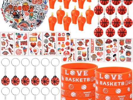 (Faltan 5 bolas de baloncesto) Set de Recuerdos de Fiesta de Baloncesto Aoriher - 120 Piezas de Juguetes, Accesorios y Decoraciones Temáticas de Baloncesto Embalaje Deteriorado Supply