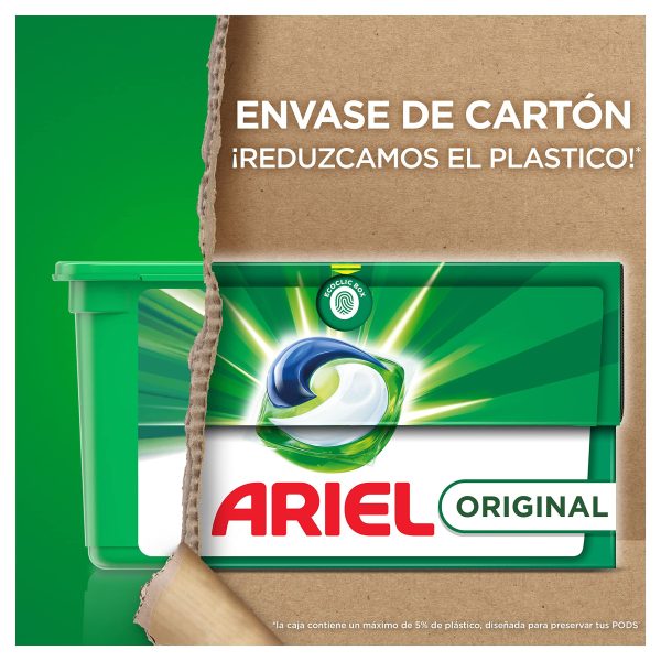 Ariel All-in-One Detergente Lavadora Liquido en Capsulas Pastillas, 108 Lavados (2x54), Original, Jabon 5 Acciones para una Limpieza Brillante en Frio Embalaje Deteriorado Online Sale