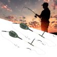 Juego de 2 comederos para pesca de carpa, cesta de pesca, accesorios de pesca de acero al carbono, cesta ligera para pesca de carpas (48 G) Cheap